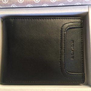 Police brand black leather wallet new in box